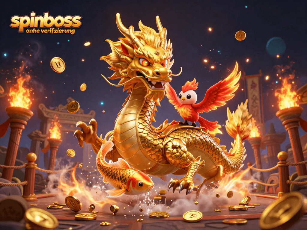 Spinboss ohne Verifizierung: Fangen Sie das Glück mit einem Drachen und Flammen-Phoenix!