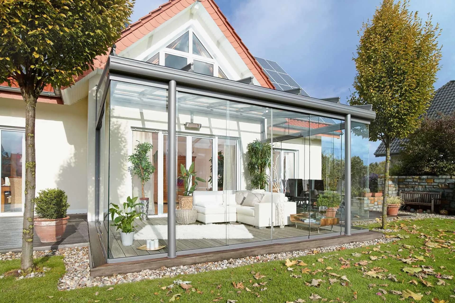 Ganzjährig nutzbarer Zusatzraum mit Wintergarten Anbau Wohnzimmer