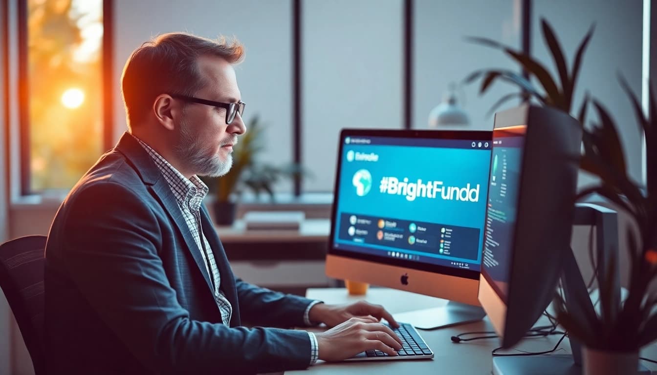 Händler, der die BrightFunded Plattform nutzt, um erfolgreich am Finanzmarkt zu agieren.