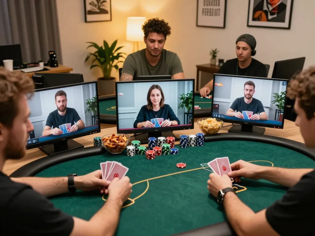 Beteiligen Sie sich an strategischem Spiel mit Immobilienmakler Frankfurt Preungesheim bei einem Online-Pokerspiel.