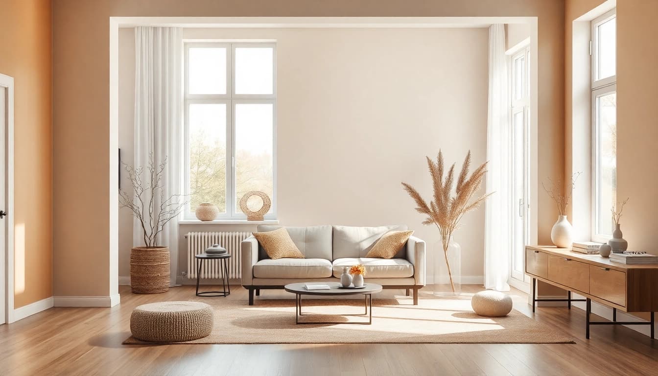 Inspirierende Raumgestaltung mit hellem, modernem Interieur und harmonischen Farben.