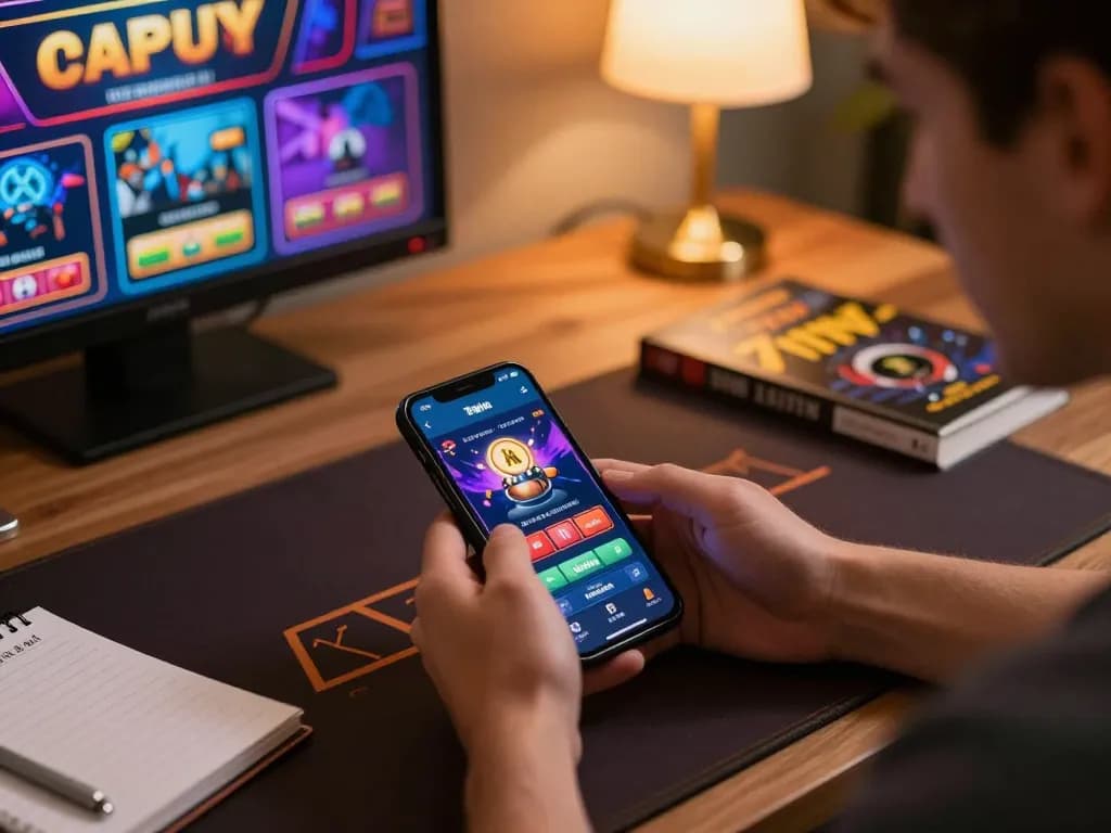 Engaging gameplay on the 78winvina app, showcasing strategy in a cozy gaming setup.
