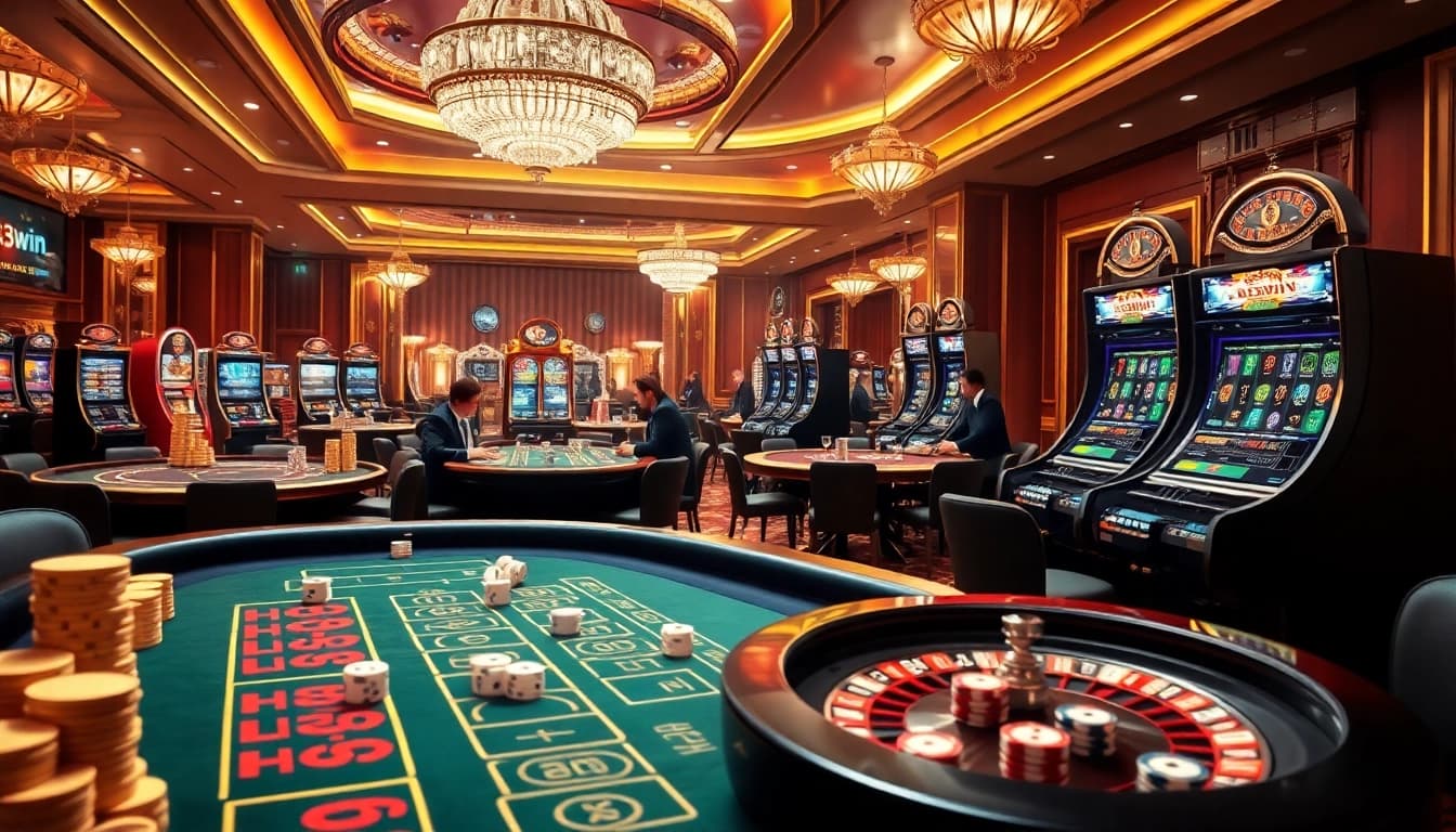 Players enjoying thrilling casino games at 33win with vibrant tables and dynamic online interfaces.