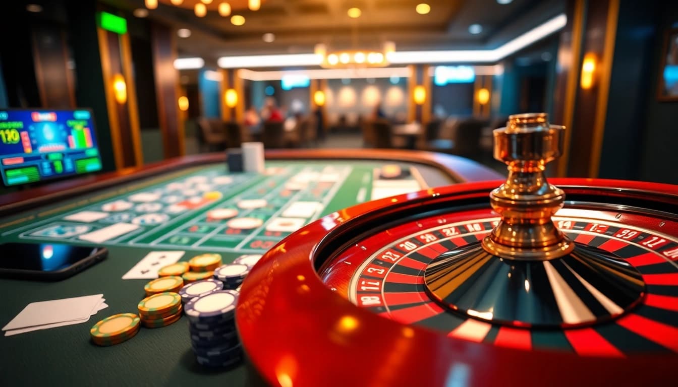 Experience thrilling gameplay at DH88 Bet featuring vibrant casino tables and chips.
