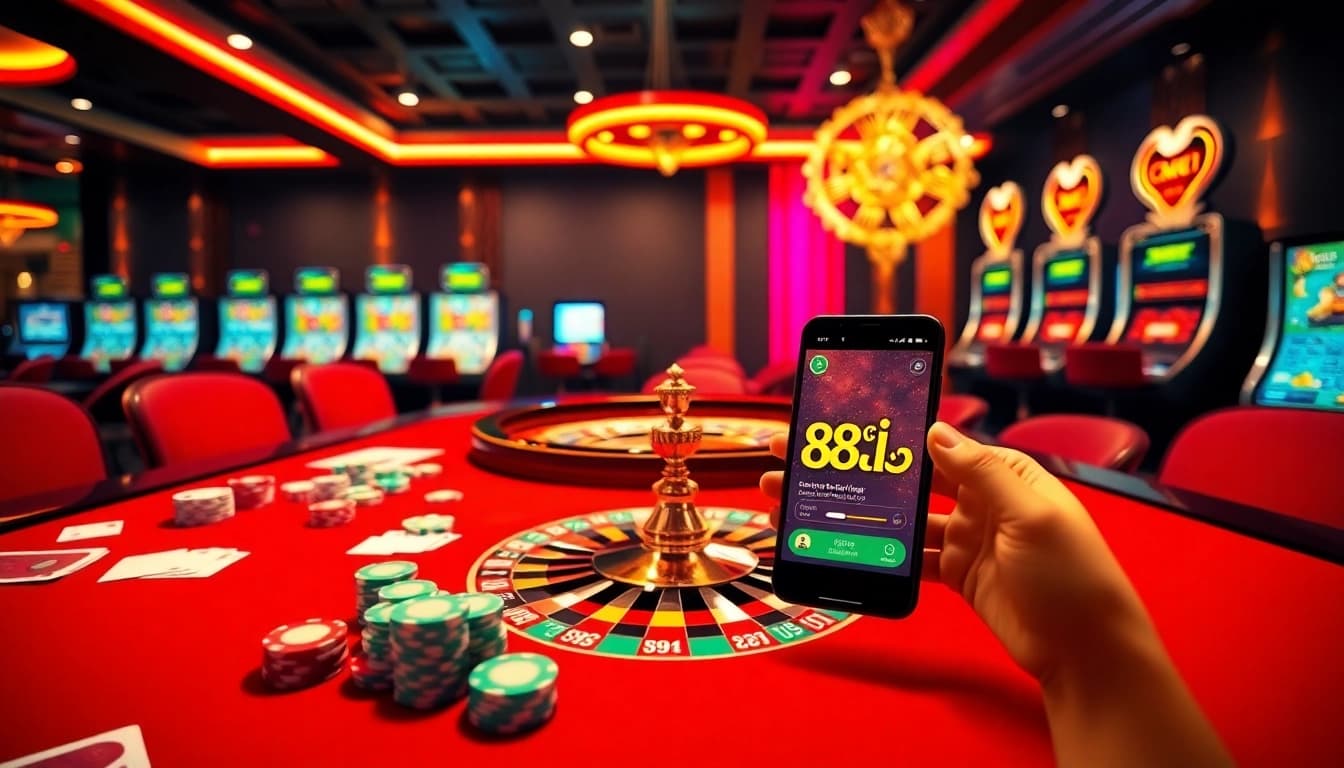 Enjoying a thrilling game experience at 88i nhà cái online casino with vibrant tables and modern gameplay.