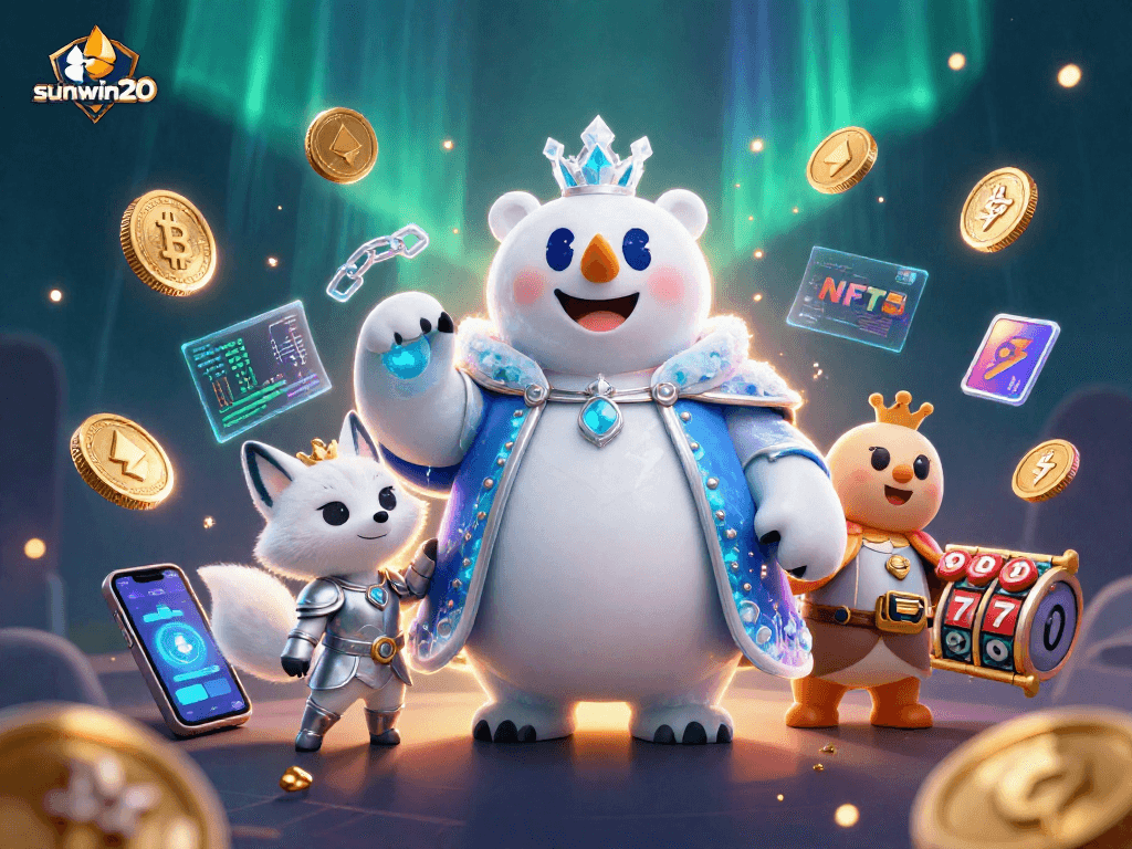 Engage in thrilling gameplay with sunwin20 as the ice king polar bear and armored fox conquer the virtual casino world.