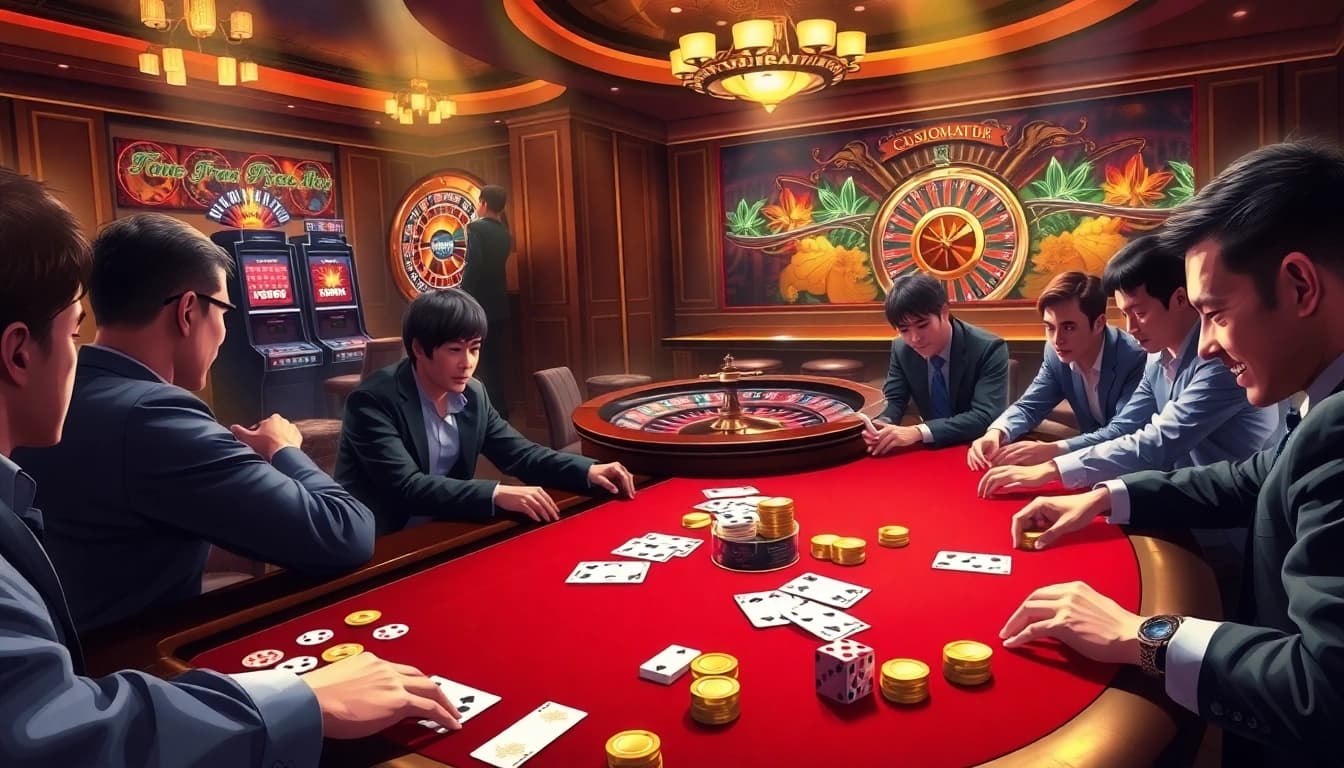Experience the thrill of gambling at U888's luxury casino tables with poker chips and cards.