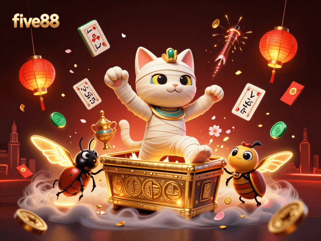 Engage in thrilling gameplay at five88 with vibrant visuals and exciting casino elements.