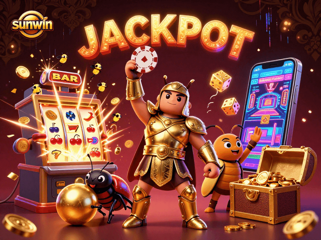Experience the thrill of sunwin's jackpot with 3D characters and vibrant casino elements