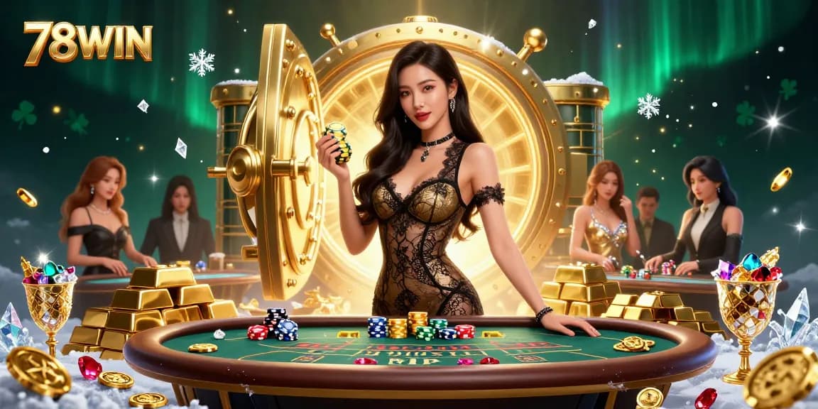 Engage with 78WIN at a VIP baccarat table, showcasing luxury and excitement in a dynamic casino atmosphere.