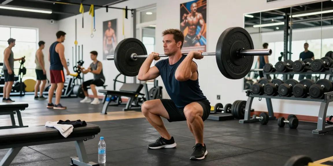 Kraftsportler trainiert mit Steroidshop-Produkten in einem modernen Fitnessstudio.
