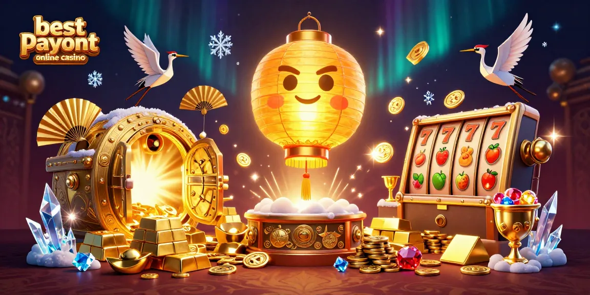 Experience the excitement of the best payout online casino with floating treasures and lucky symbols.