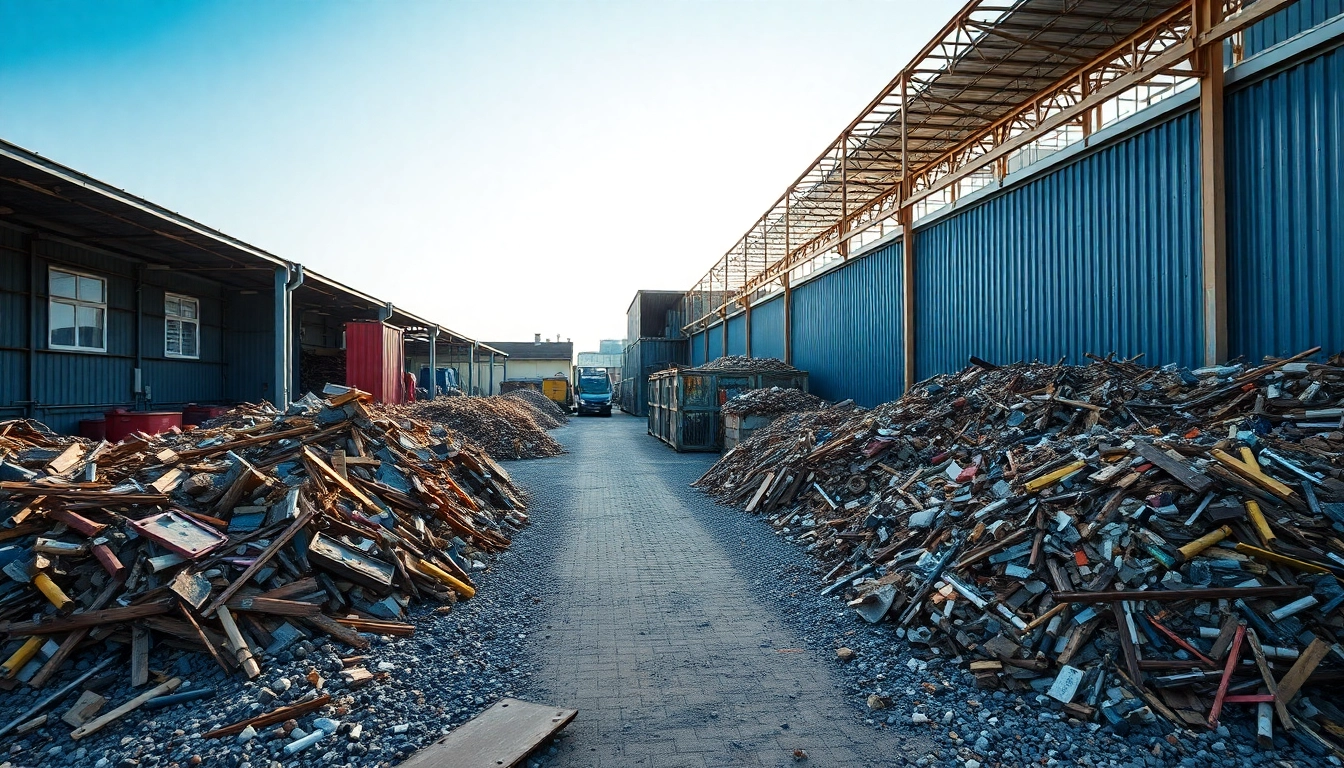 Schrottplatz Duisburg mit organisiertem Schrott und umweltfreundlichen Recyclingmaßnahmen.
