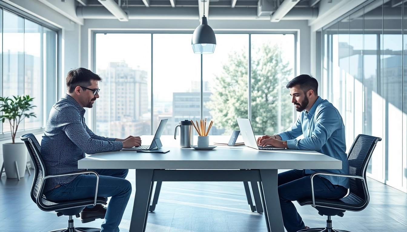 Professionelles Vertriebsteam für Headhunter Vertrieb diskutiert Strategien in modernem Büro.