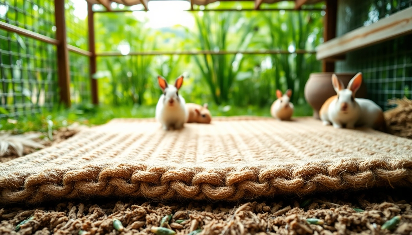 Hanfmatte in a natural habitat for small animals, showcasing comfort and sustainability.