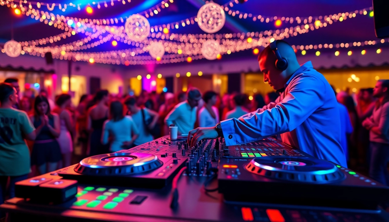 DJ in München begeistert das Publikum mit einer energiegeladenen Performance bei einer Veranstaltung.