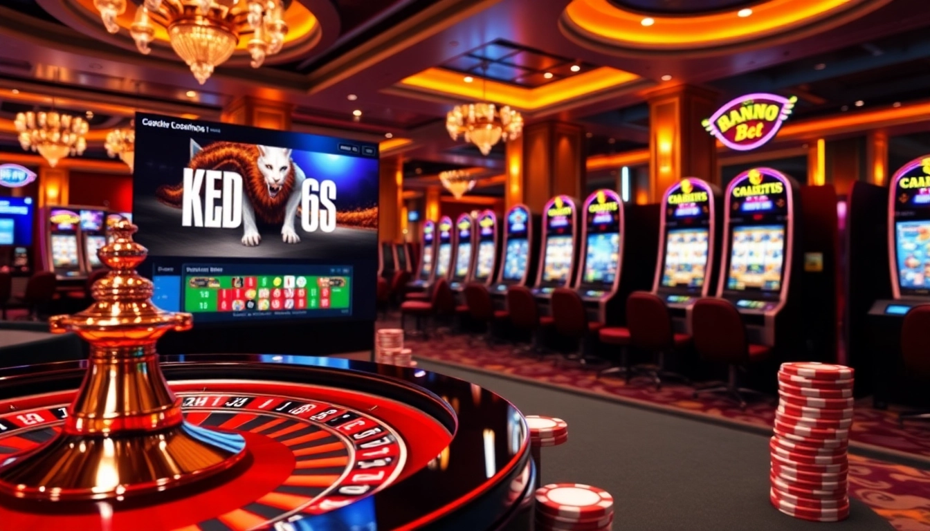 Engage in thrilling FUN79 Bet casino games with vibrant visuals and luxurious atmosphere.