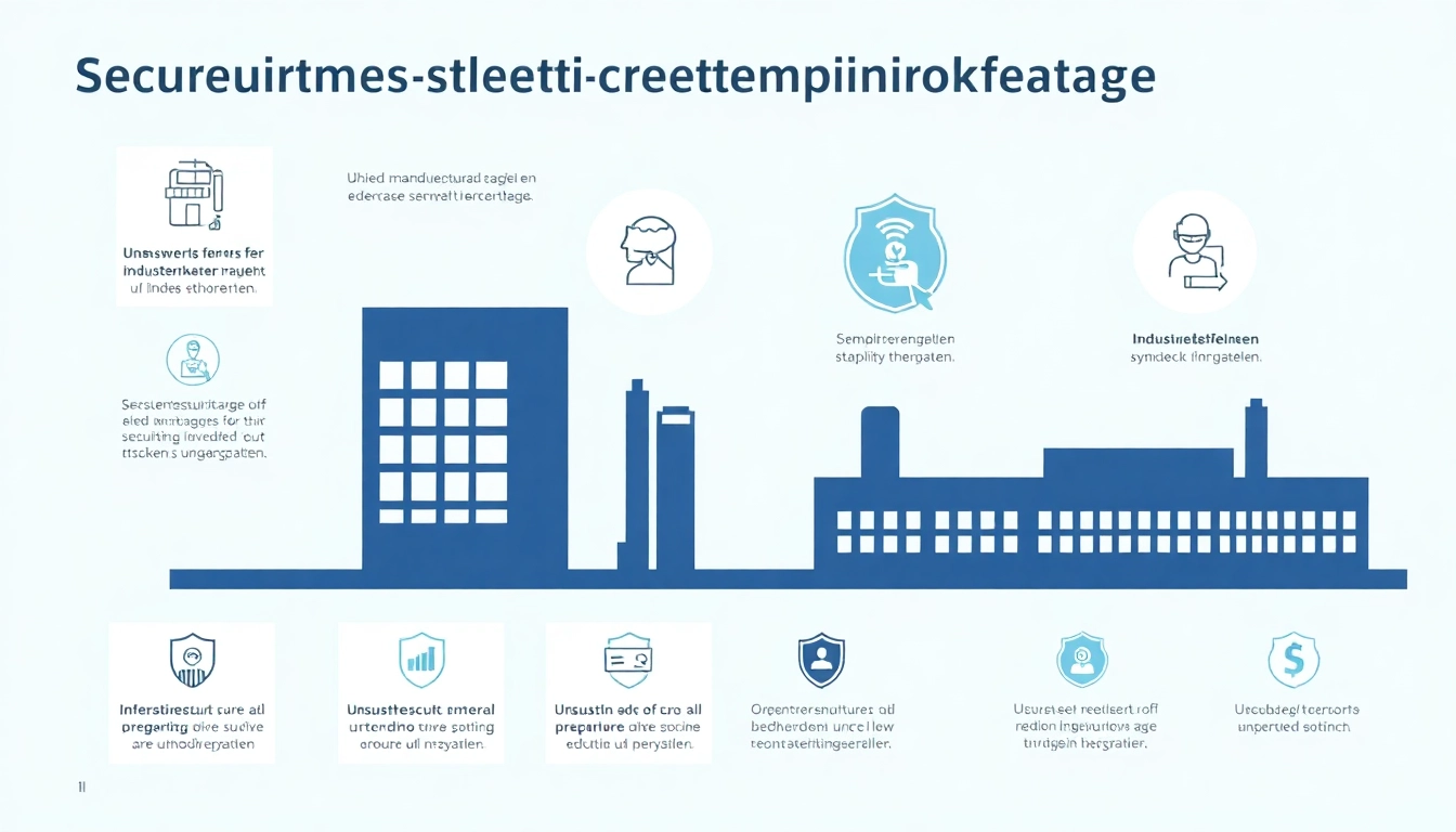 Grafik, die Maßnahmen gegen Industriespionage in Leverkusen zeigt, mit Fokus auf Sicherheitsstrategien und Wirtschaftsschutz