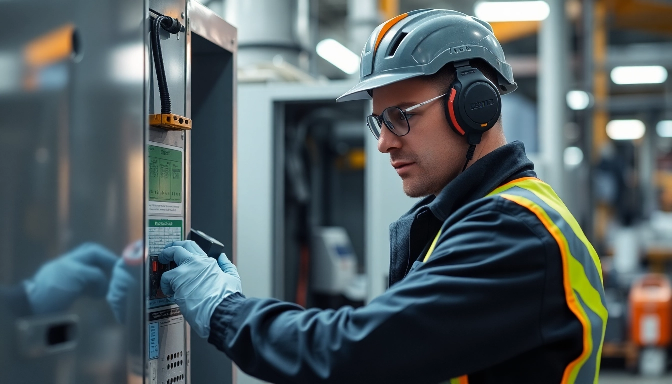 Inspecting the Prüfung ortsveränderlicher elektrischer Begtriebsmittel with a focus on safety and precision in a workshop.