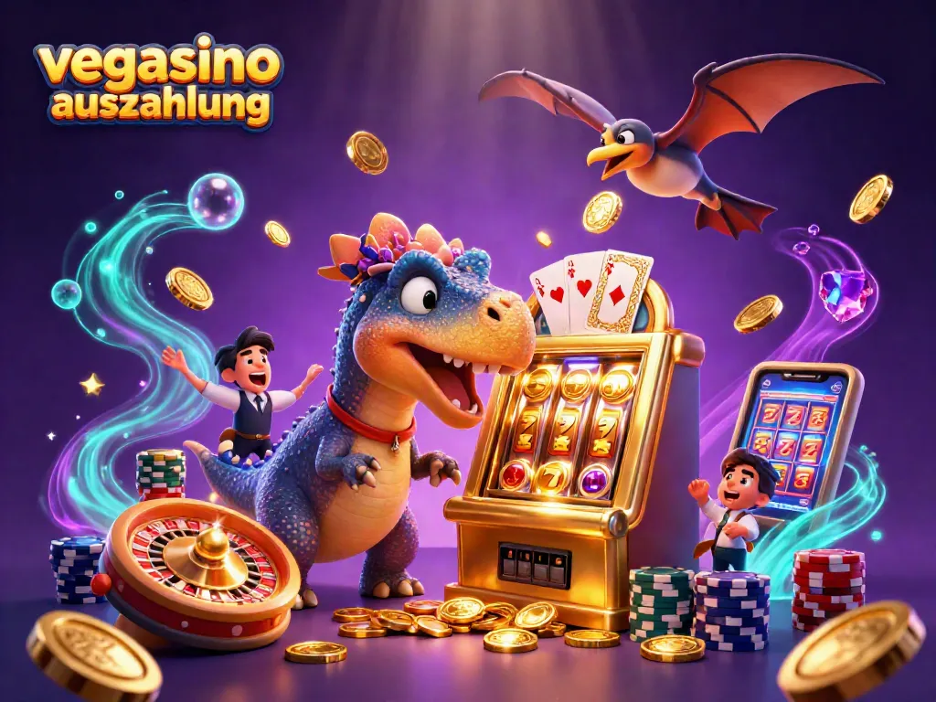 Experience vegasino auszahlung with a dynamic scene of cartoon characters at a casino payout!