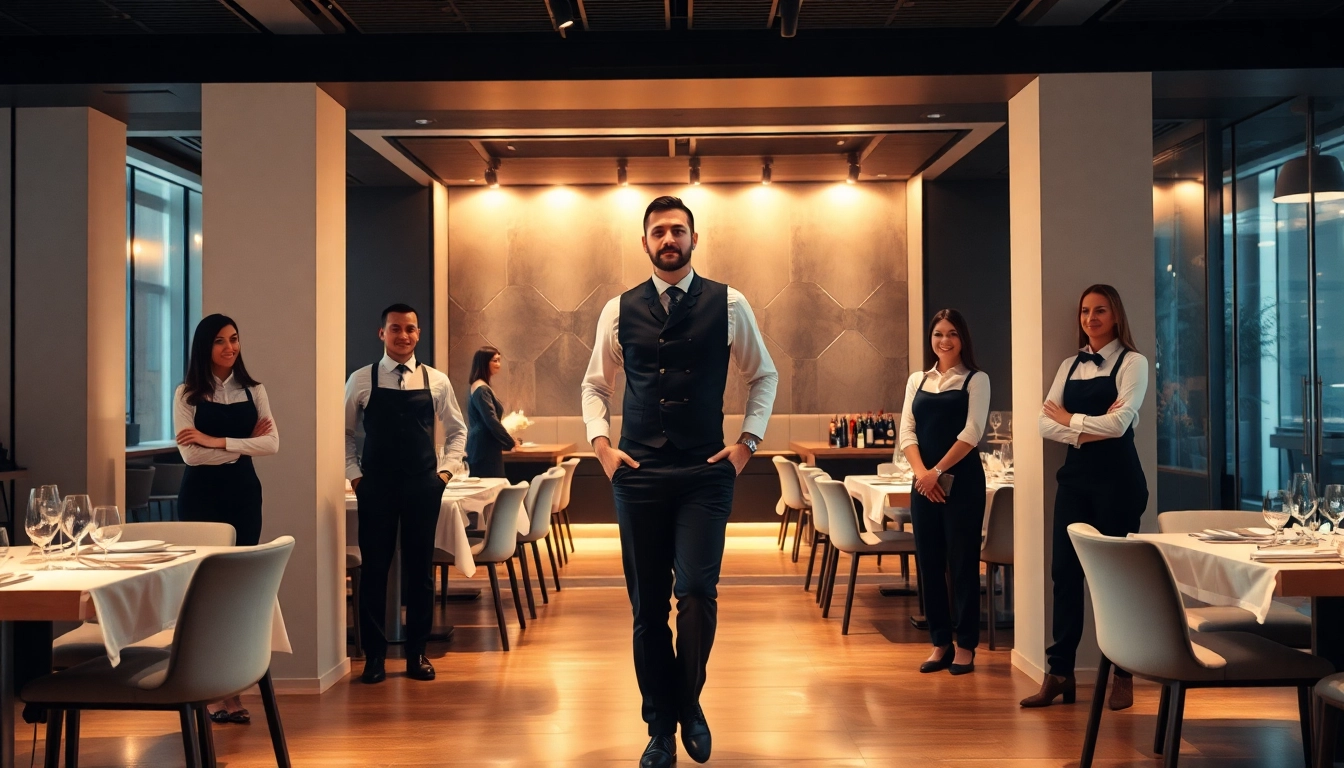 Headhunter Gastronomie inspiriert Talent im eleganten Restaurant.