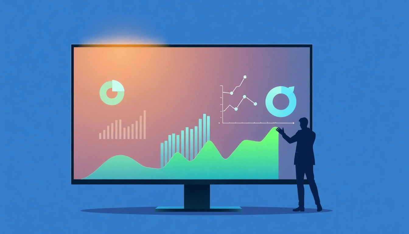 Visualisierung des SEO-Rankings, zeigt Datenanalysen und Diagramme in einer modernen digitalen Anordnung.