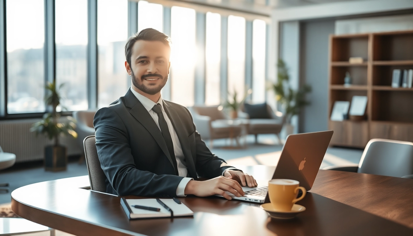 Professioneller Headhunter Berlin bei der Arbeit in modernem Büro.