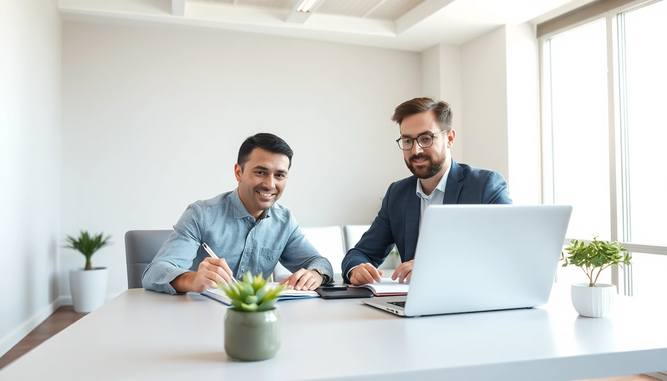 Headhunter Führungskräfte bei der Beratung von Kandidaten in einem modernen Büro.