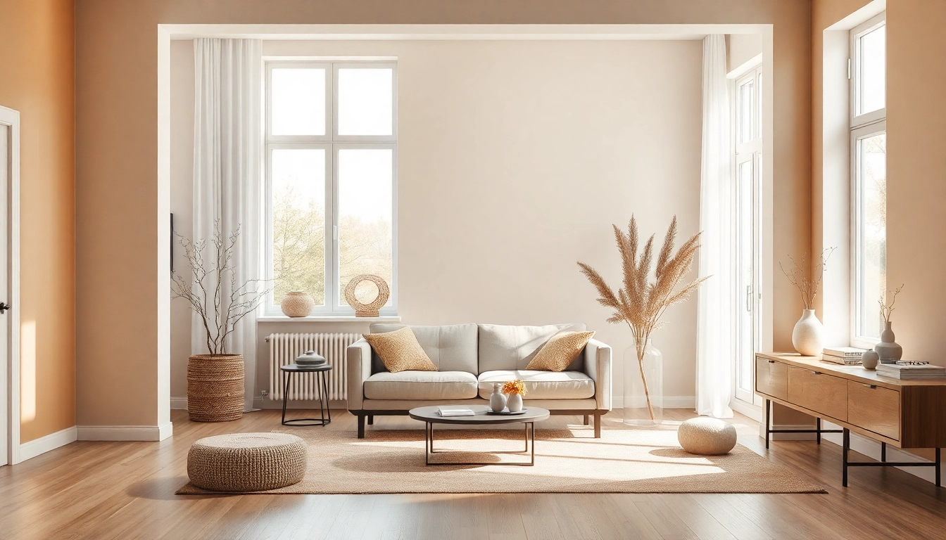Inspirierende Raumgestaltung mit hellem, modernem Interieur und harmonischen Farben.