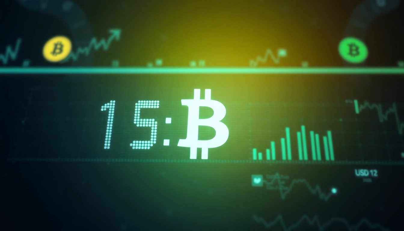 Visualisieren Sie den Bitcoin Preis USD in einem modernen, digitalen Design, das ansprechend und informativ wirkt.