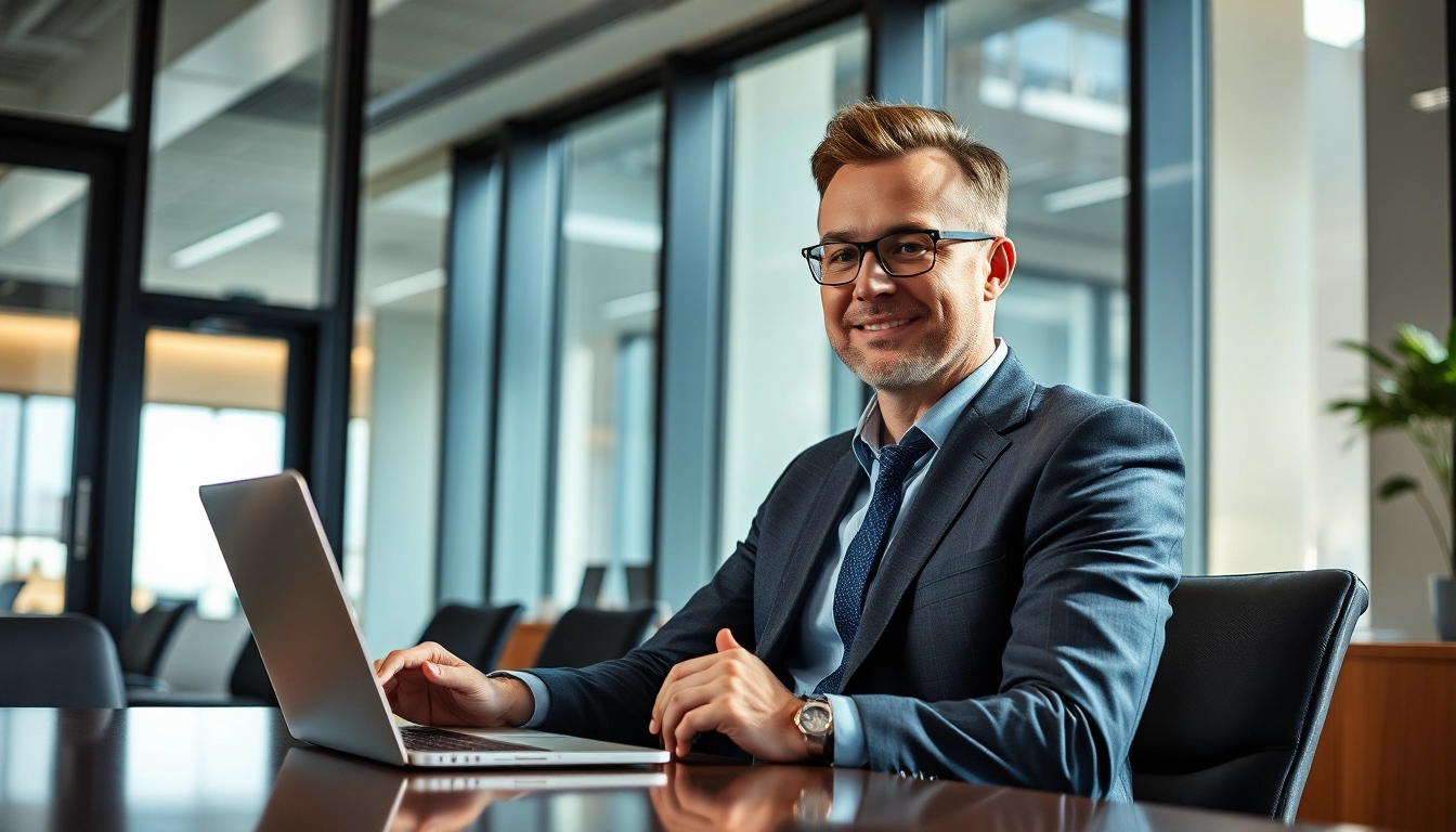 Headhunter führt ein Gespräch mit einem Kandidaten in einem modernen Büro.