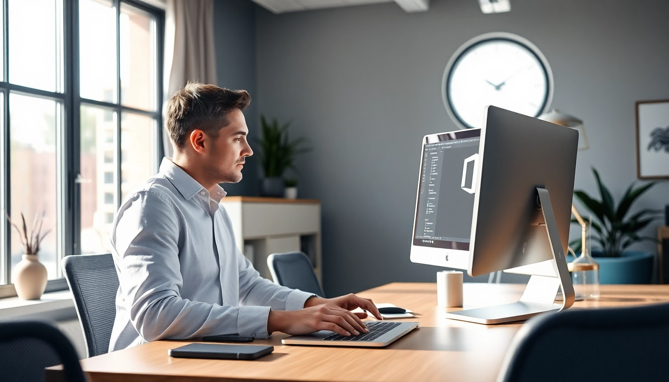 Effizient arbeiten mit Office 2024 Mac Professional auf einem stylischen MacBook.