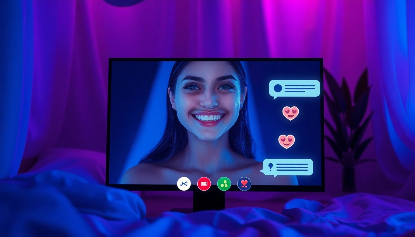 Engaging AI porn chat interaction with a lifelike character in a cozy, ambient setting.