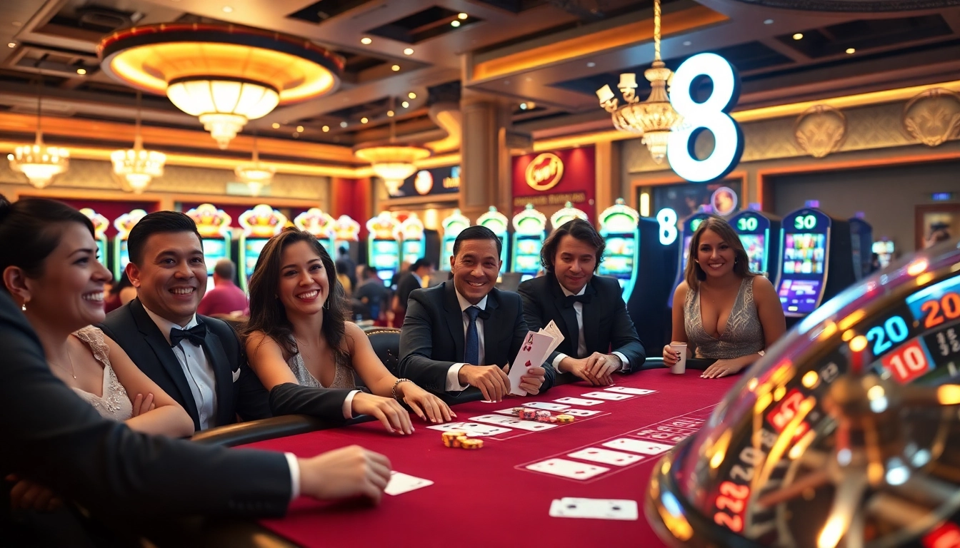 S8 players engaging in a thrilling casino game, showcasing excitement and strategy.