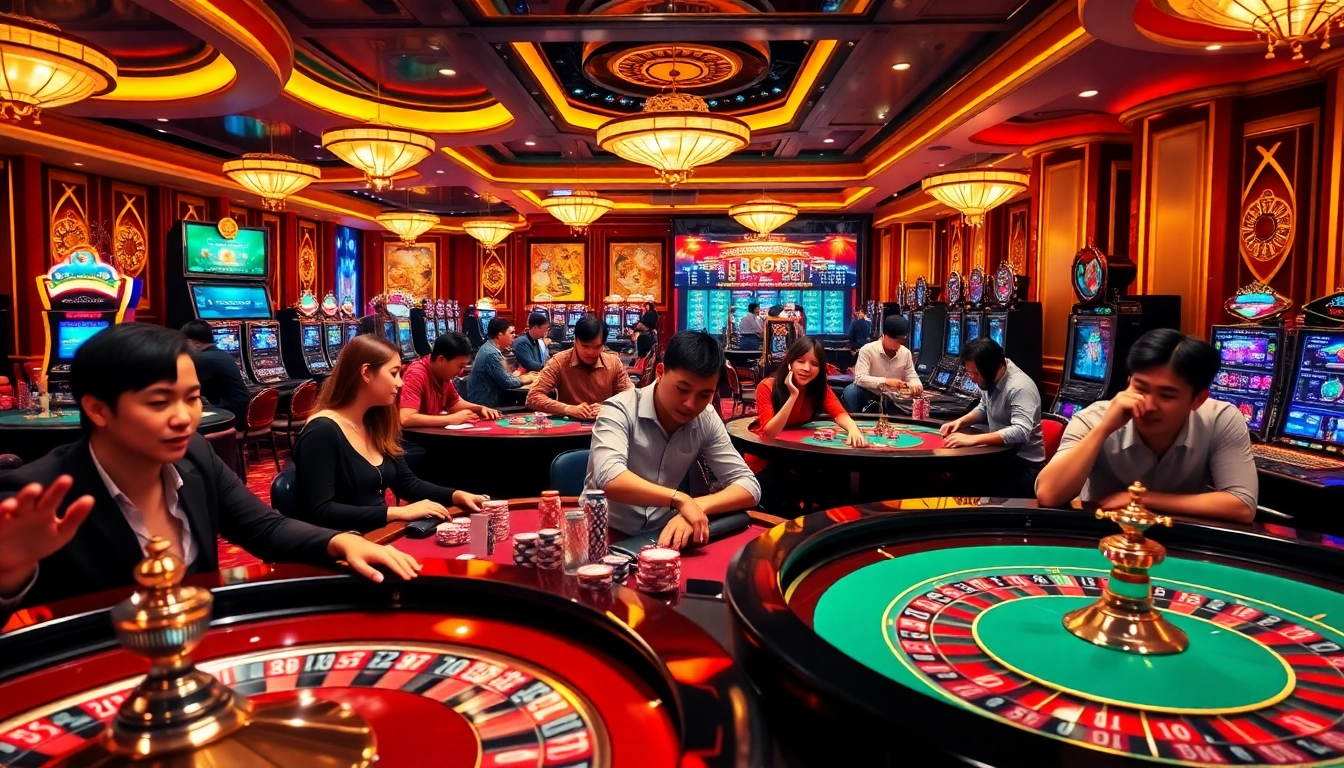 Experience the thrilling excitement of GK88 casino gameplay with vibrant tables and engaging action.