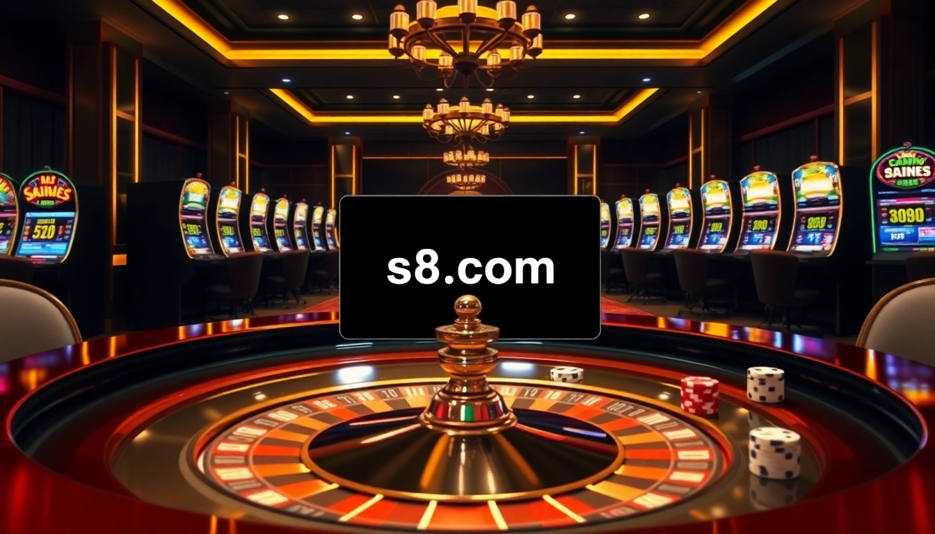 Experience high-stakes gaming with s8.com at a luxurious casino table.