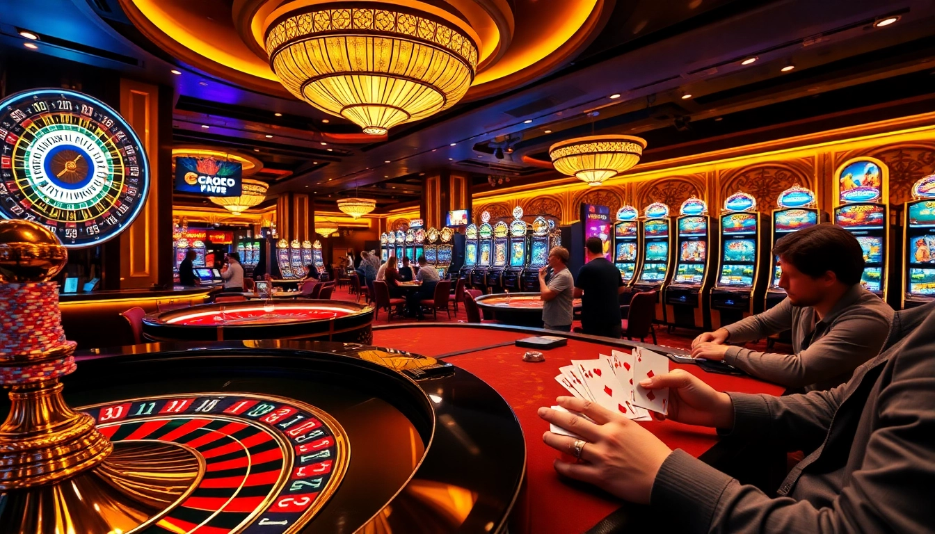 Go88vn players enjoying high-stakes games at a luxurious casino table with colorful chips.