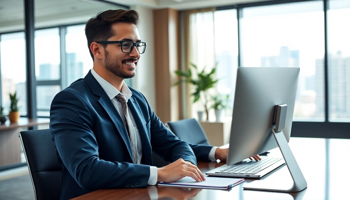 Headhunter Schweiz engagiert in einer professionellen Videoanruf-Situation.