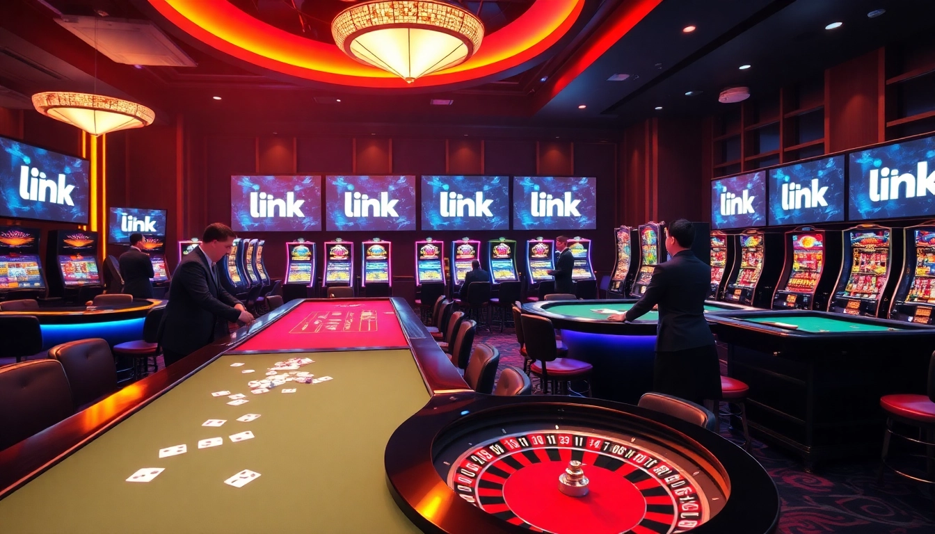 Experience thrilling gameplay at link 88i with vibrant casino tables and engaging slot machines.