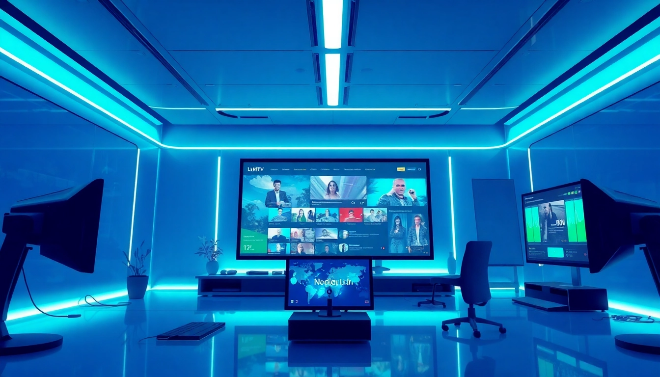 Explore Lauthaitv's innovative digital entertainment platform showcasing engaging content in a modern workspace.