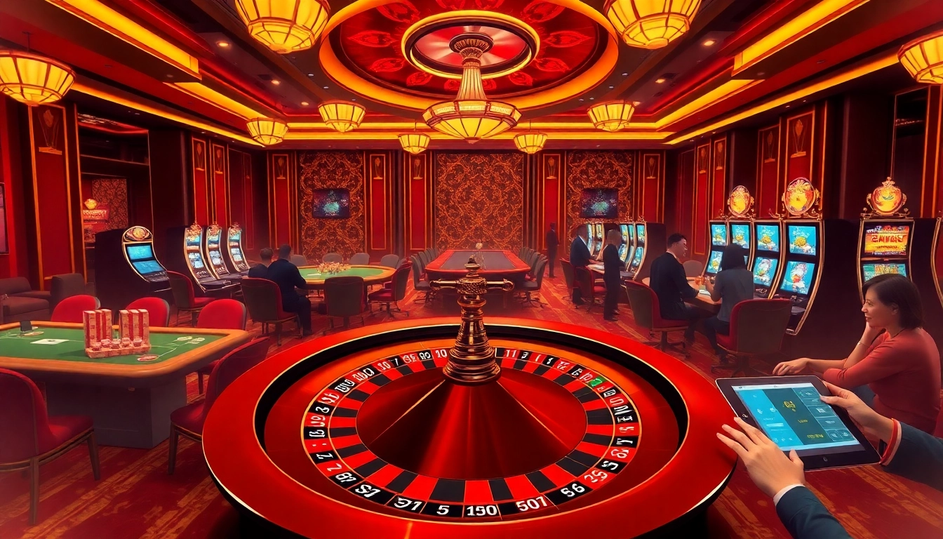 Engage with MM88 COM's thrilling casino atmosphere featuring roulette, poker tables, and slot machines.