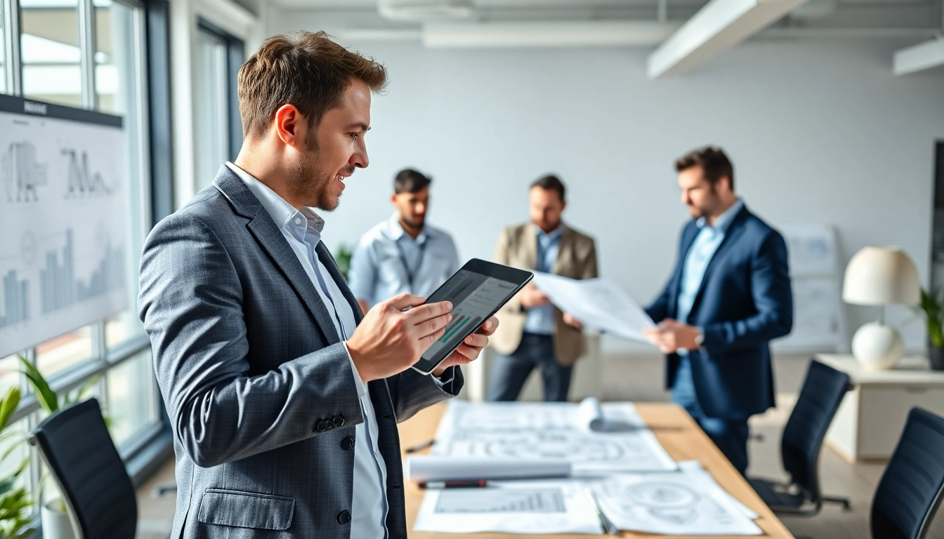 Headhunter Ingenieure beraten in einer modernen Büroumgebung zur Rekrutierung von Talenten.